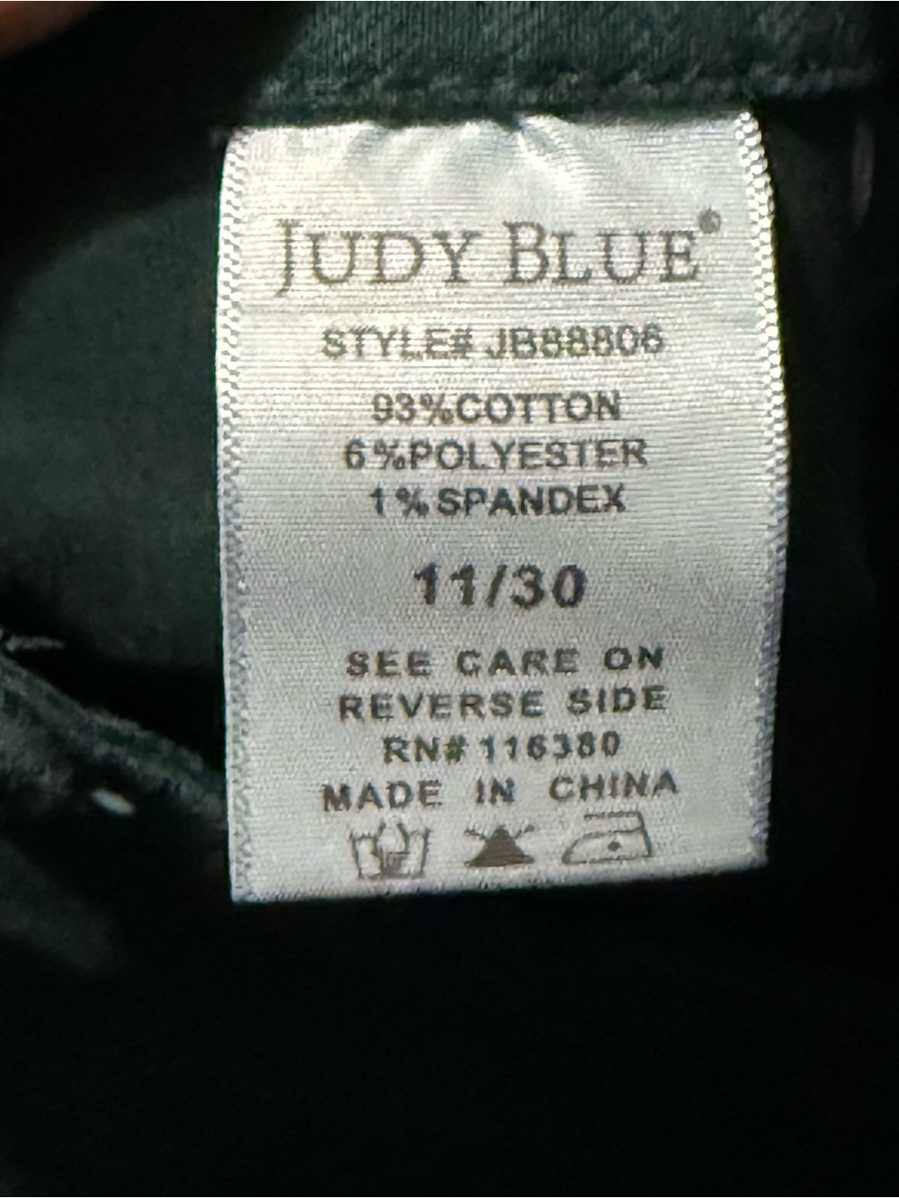 Judy Blue Garment Dyed Wide Cropped Jeans Women's 11/30 High Rise in Dark Green - Picture 5 of 7